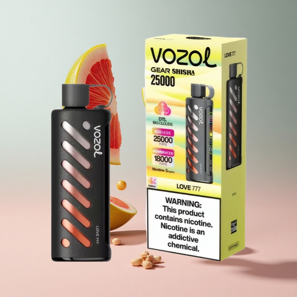 Amor 777 VOZOL Gear Shisha 25000 Puffs 30 Sabores Deliciosos 5mg/ml Nicotina