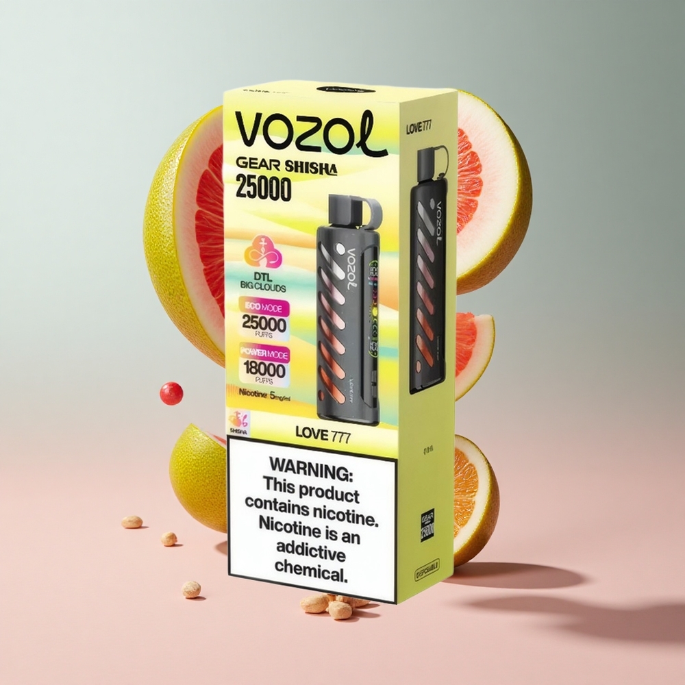Amor 777 VOZOL Gear Shisha 25000 Puffs 30 Sabores Deliciosos 5mg/ml Nicotina