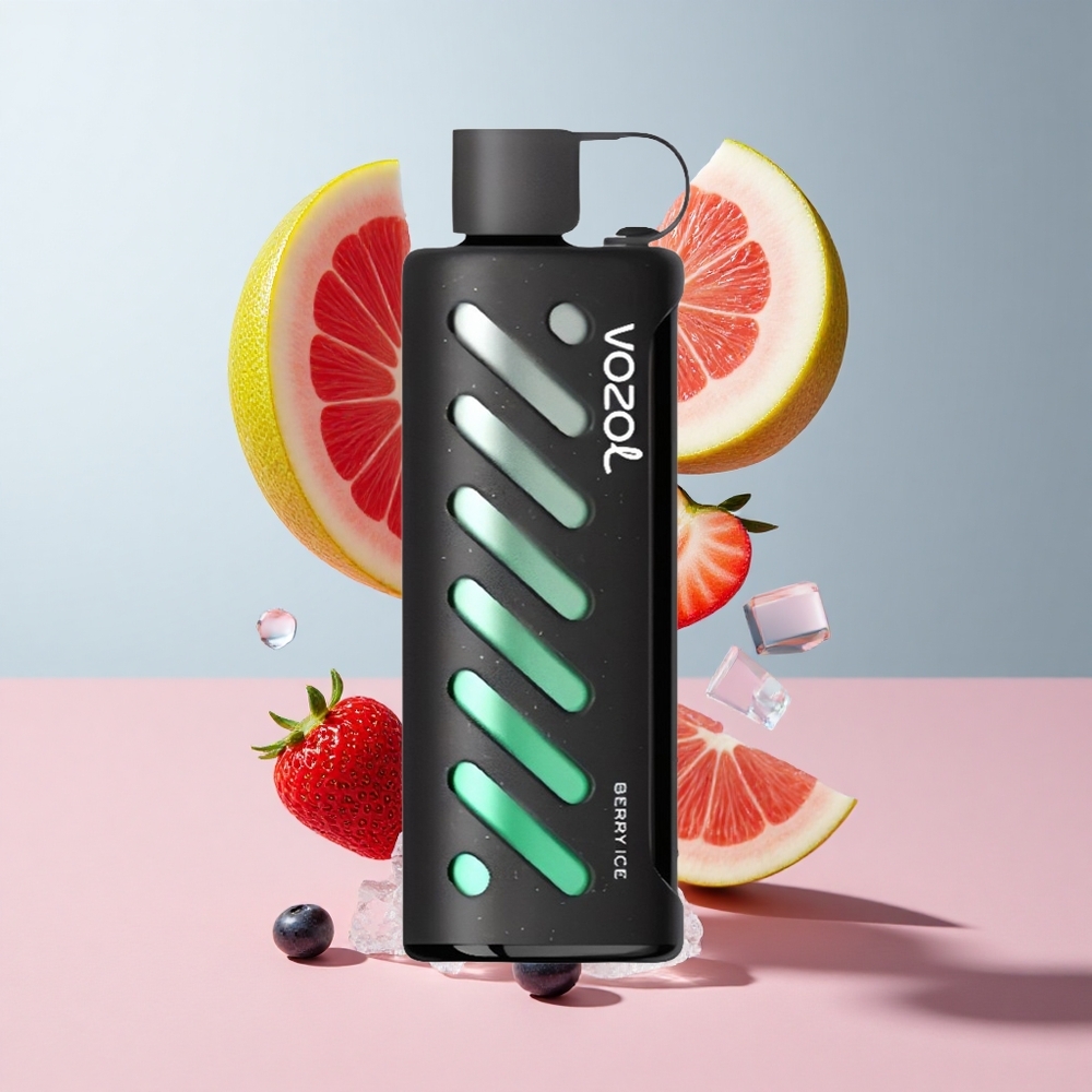 Bagas Gelo VOZOL Gear Shisha 25000 Puffs com 30 Sabores Deliciosos e Bateria 1000mAh