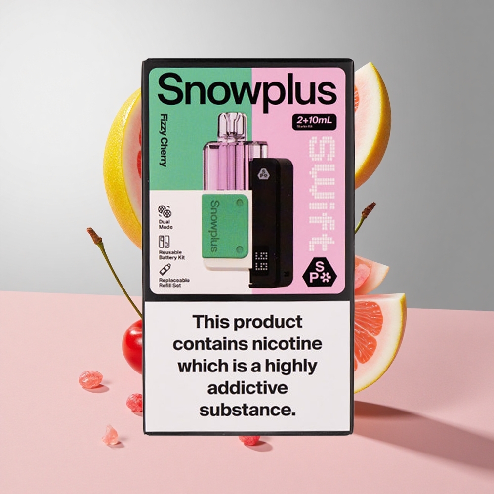 Cereja Efervescente Snowplus Swift 5000 Puffs Capacidade da Bateria 1000 mAh Volume de E-líquido 2+10 ml