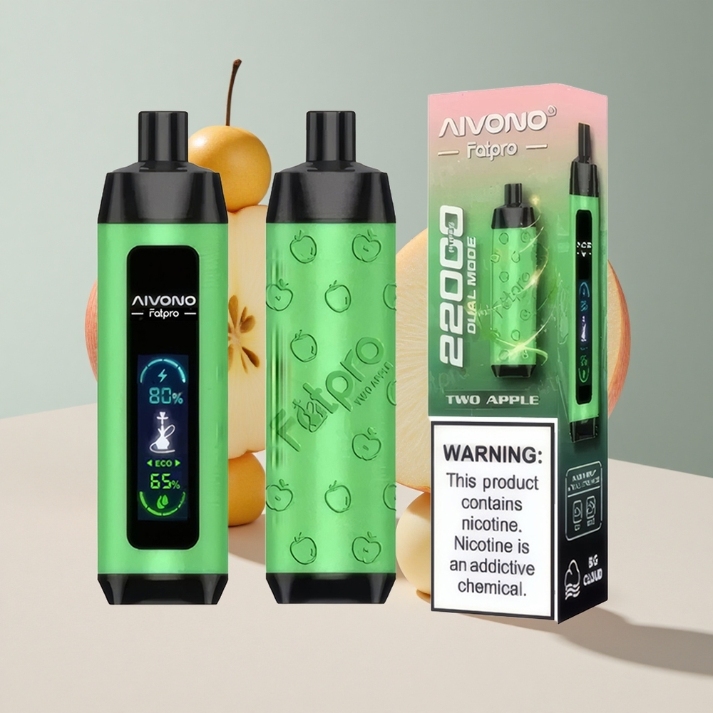 Duas Maçãs Aivono Aim Fatpro 22000 Puffs Recarregável 28ml E-líquido