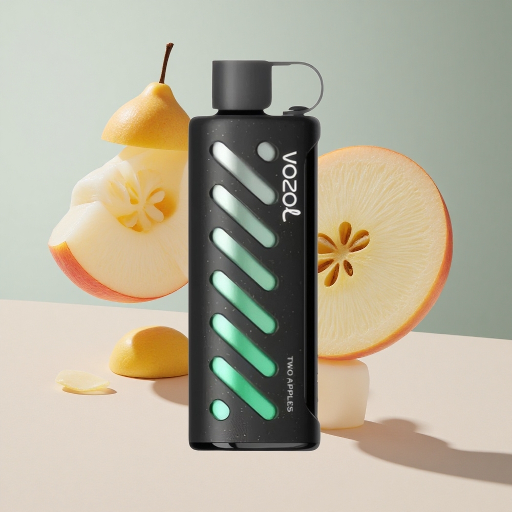 Duas Maçãs VOZOL Gear Shisha 25000 Puffs Bateria 1000mAh 5mg/ml Nicotina