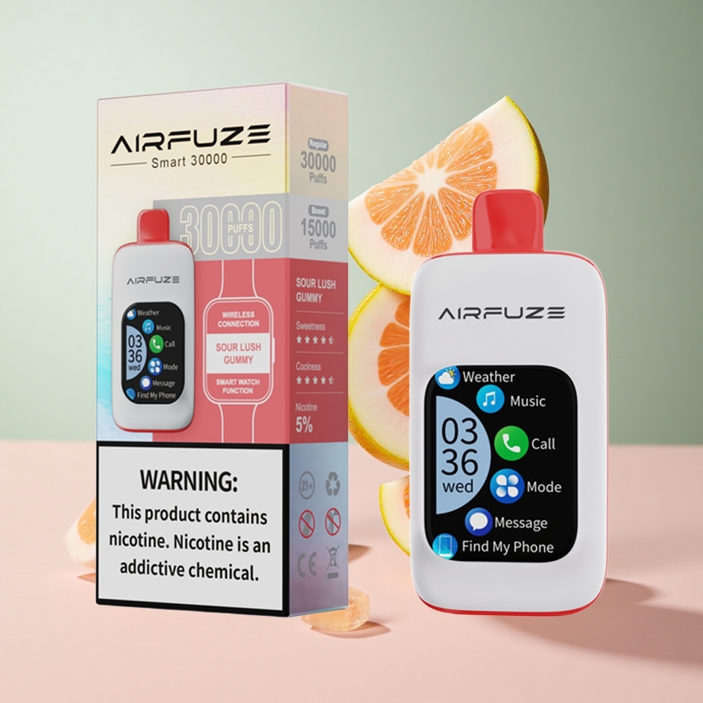 Gummy Azedo AirFuze Smart 30000 Puffs Tela TFT de 201\ Bateria de 900mAh