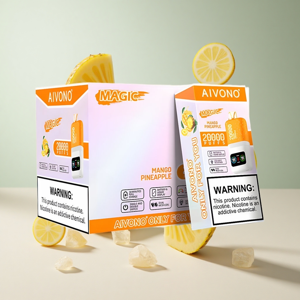 Manga Abacaxi Aivono Aim Magic 20000 Puffs Tipo-C Recarregável 26ml E-líquido
