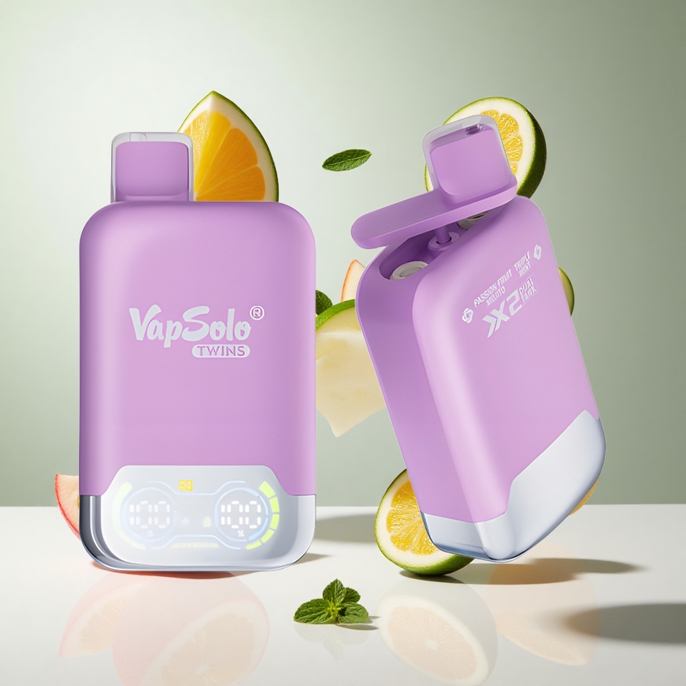 Maracujá Mojito  Hortelã Triplo Vapsolo Twins 20000 Puffs 40ml 20/50mg/ml Nicotina Tipo-C