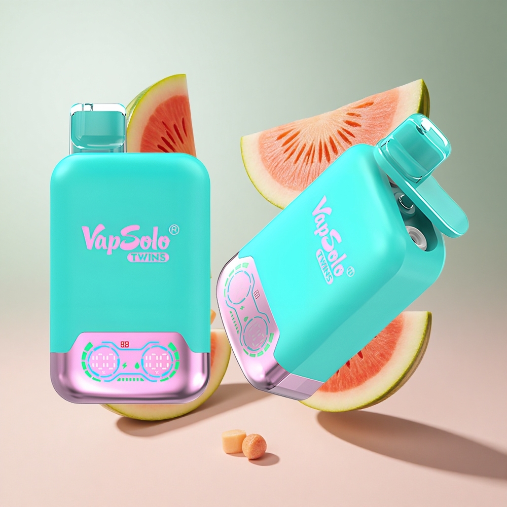 Melancia Framboesa  Melão Triplo Vapsolo Twins 20000 Puffs 40 ml 2 Tanques