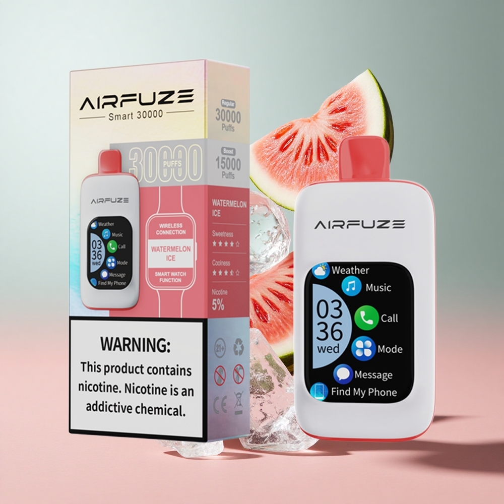 Melancia Gelo AirFuze Smart 30000 Puffs Recarregável via Type-C com Tela TFT 201\