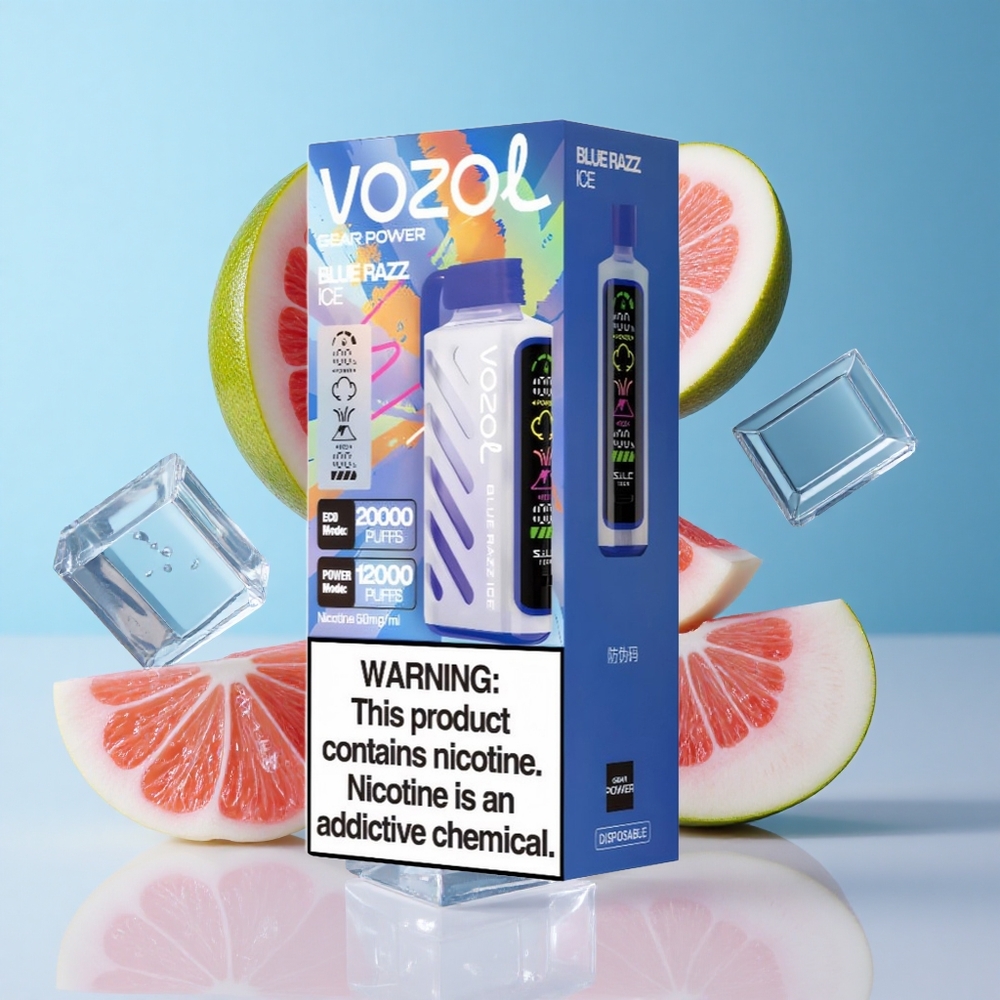 Mirtilo Azul Gelado VOZOL Gear Power 20000 Puffs Tela Inteira 20mL
