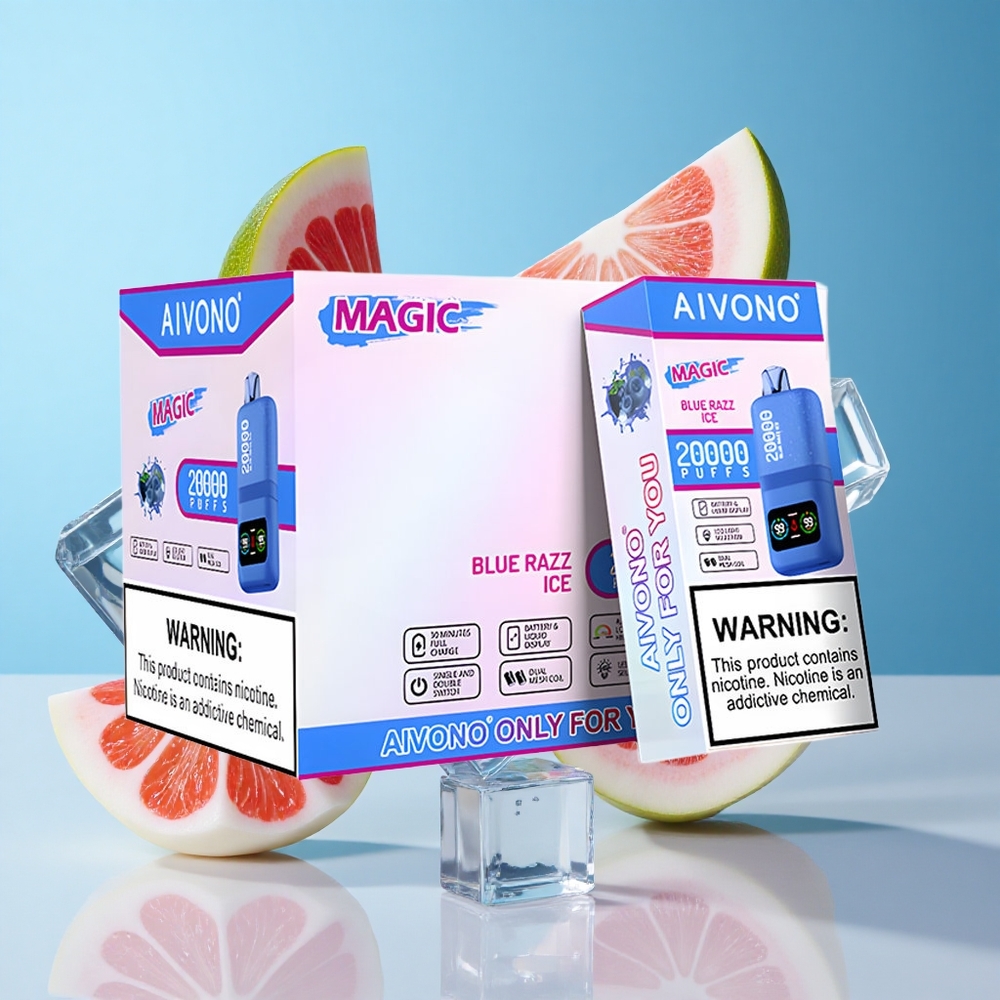 Mirtilo Framboesa Gelo Aivono AIM MAGIC 20000 Puffs 26ml Recarregável