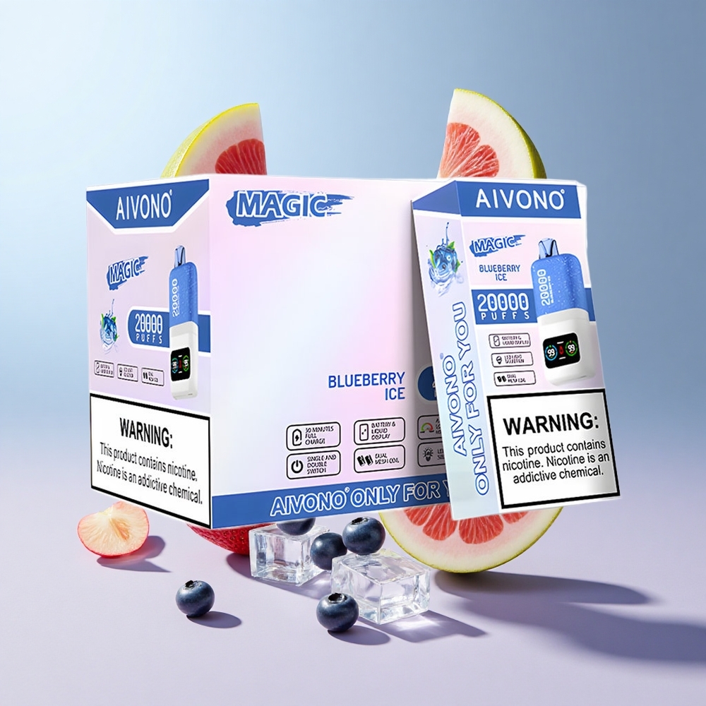 Mirtilo Gelado Aivono AIM MAGIC 20000 Puffs 26ml E-líquido Bateria 600mAh