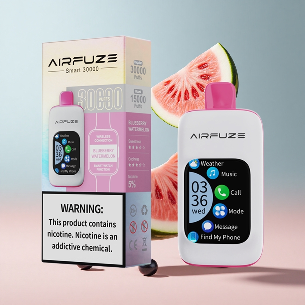 Mirtilo Melancia AirFuze Smart 30000 Puffs Recarregável via Type-C com 900mAh