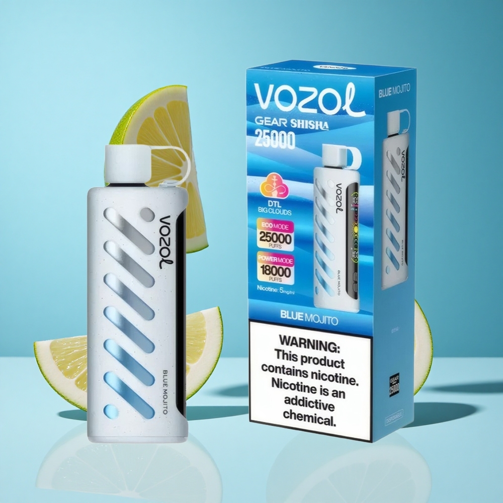 Mojito Azul VOZOL Gear Shisha 25000 Puffs 1000mAh Nicotina 5mg/ml