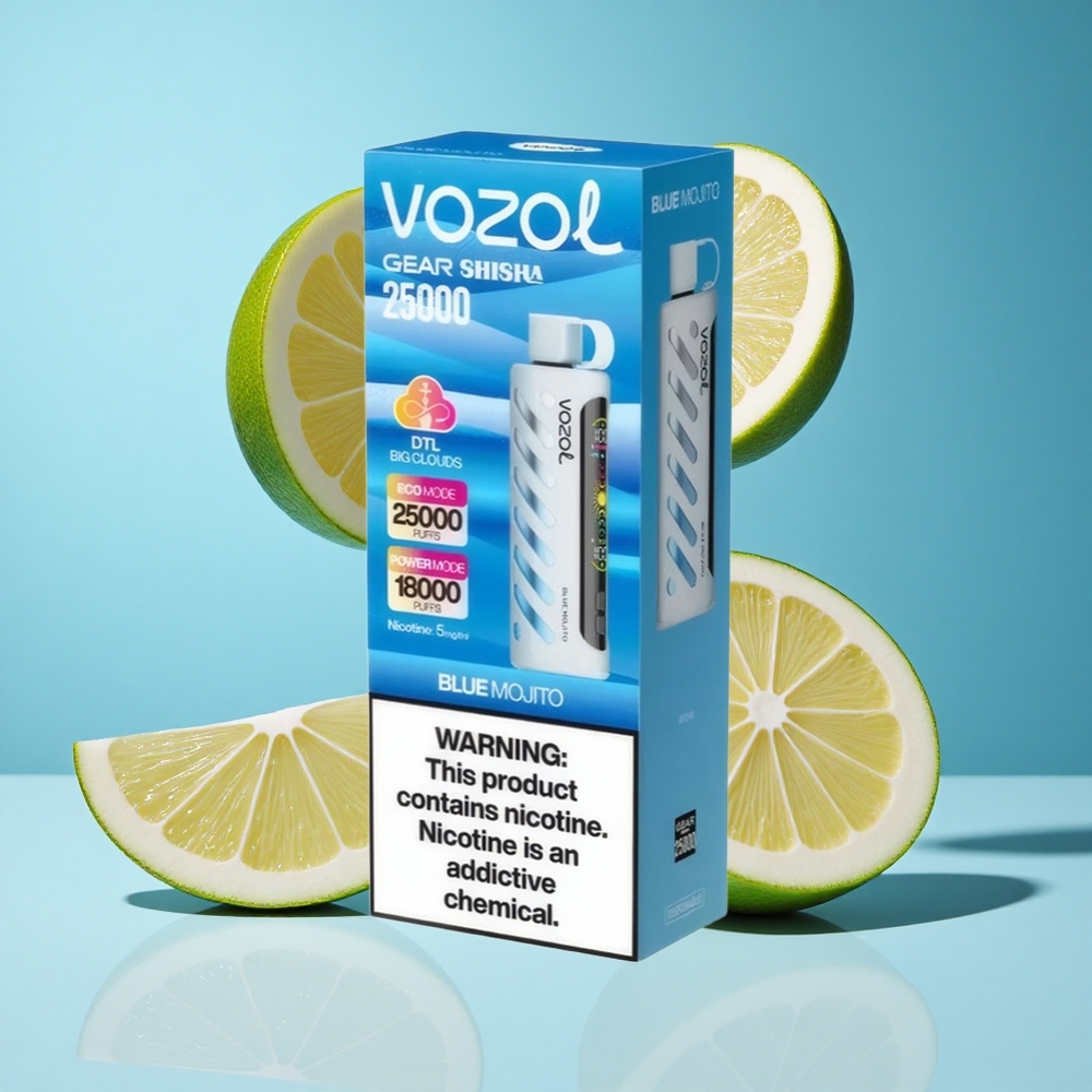 Mojito Azul VOZOL Gear Shisha 25000 Puffs 1000mAh Nicotina 5mg/ml
