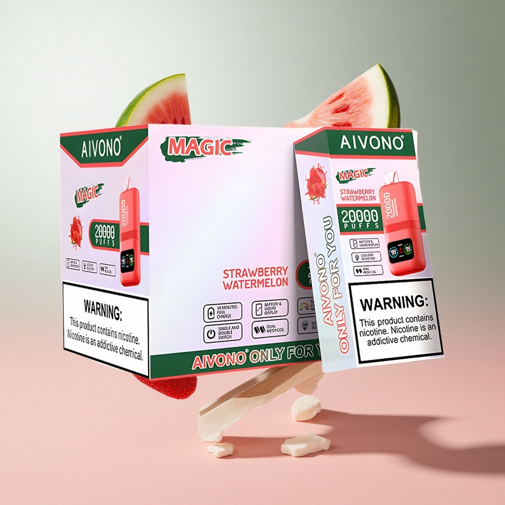 Morango Melancia Aivono AIM MAGIC 20000 Puffs 26ml Recarregável Tipo-C