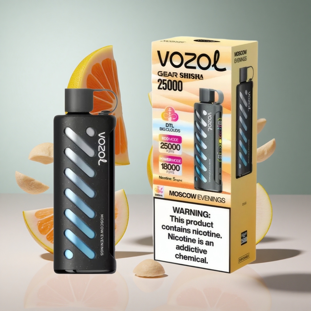 Noites de Moscou VOZOL Gear Shisha 25000 Puffs Sabores Deliciosos 30 Capacidade da Bateria 1000mAh