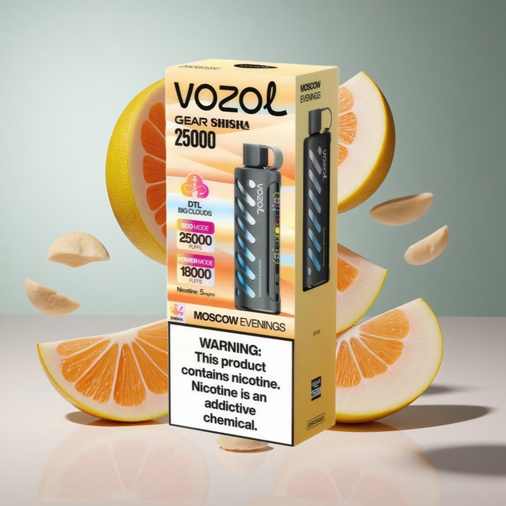 Noites de Moscou VOZOL Gear Shisha 25000 Puffs Sabores Deliciosos 30 Capacidade da Bateria 1000mAh