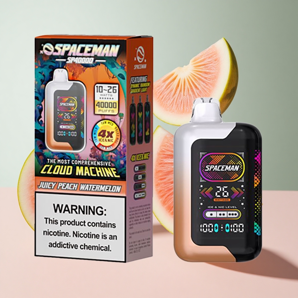 Pêssego Suculento Melancia SMOK SPACEMAN SP40000 40000 Puffs 20ml 1000mAh