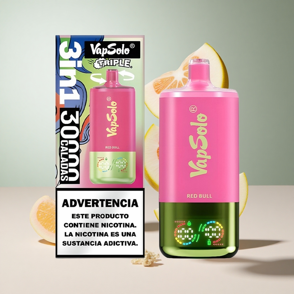 Red Bull VapSolo Triple 30000 Puffs 40ml 3 Tanques Tipo-C
