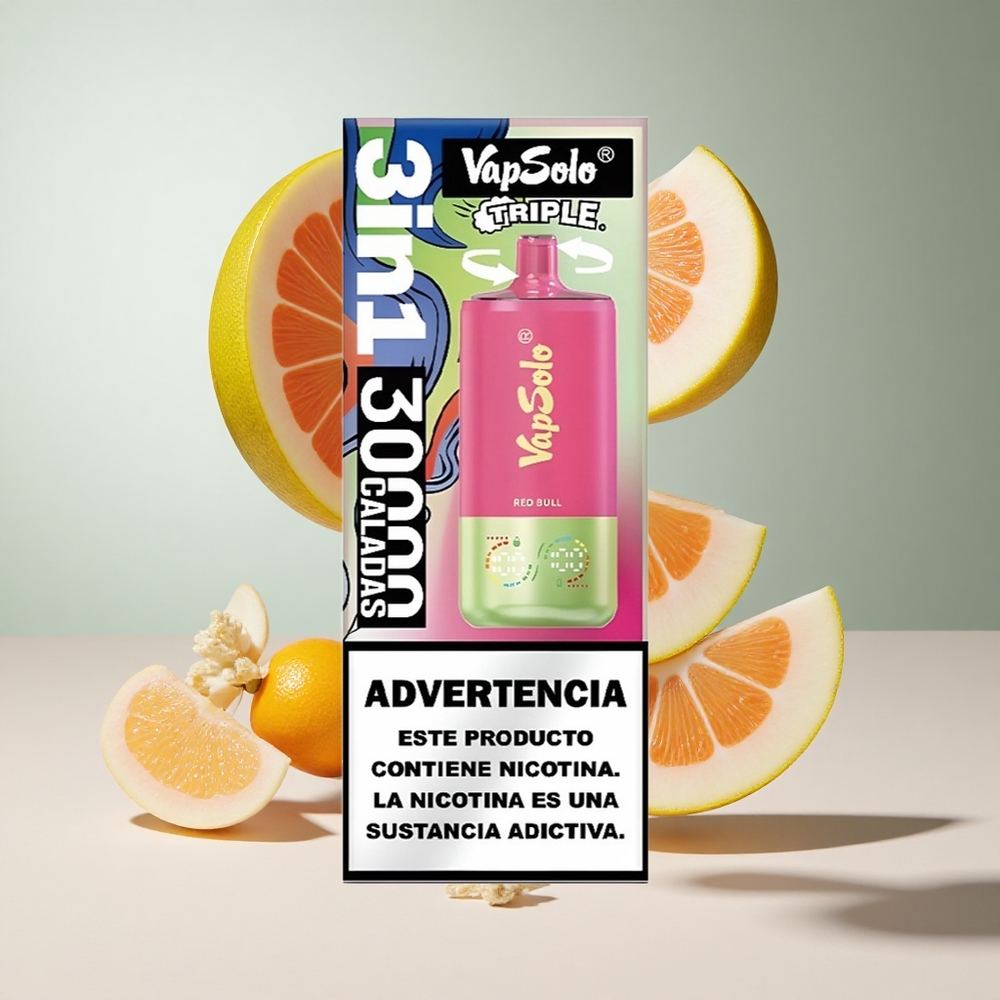 Red Bull VapSolo Triple 30000 Puffs 40ml 3 Tanques Tipo-C