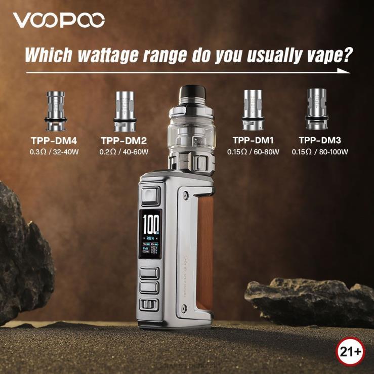 VOOPOO Vape Brasil - VOOPOO ARGUS GT II jogo de tanque grafite TPN0V1