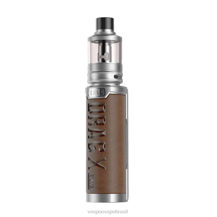 VOOPOO Vape Brasil - VOOPOO DRAG X PLUS Edição Profissional prata + marrom retrô TPN0V281