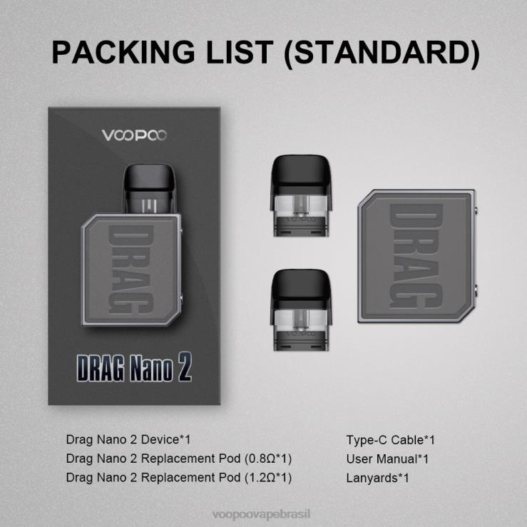 VOOPOO Vape Brasília - VOOPOO DRAG NANO 2 conjunto de cápsulas chá verde TPN0V152