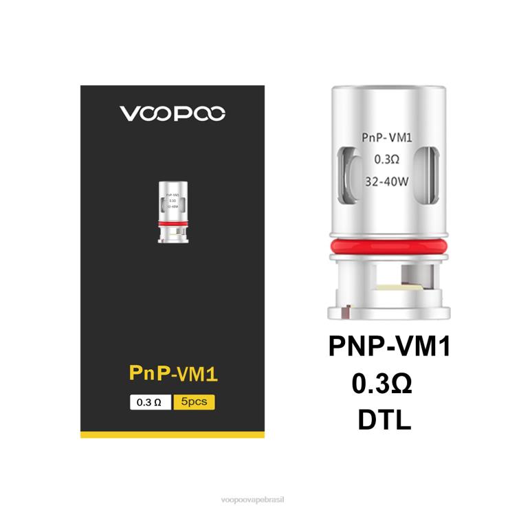 VOOPOO Vape Coil Brasil - VOOPOO PNP bobinas (5 unidades) pnp-vm1 TPN0V596