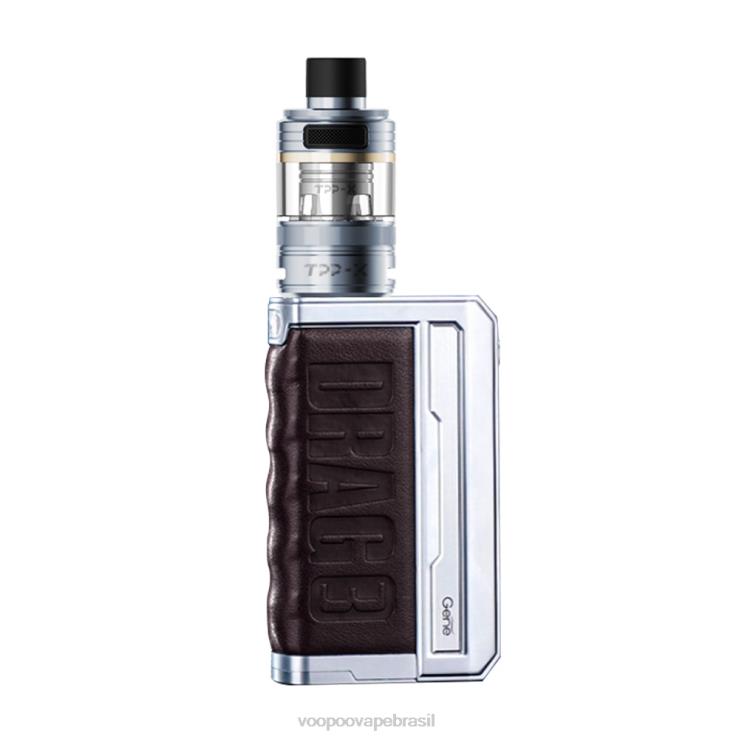 VOOPOO Vape Near Me - VOOPOO DRAG 3 TPP X kit de modificação de caixa café prateado marrom TPN0V269