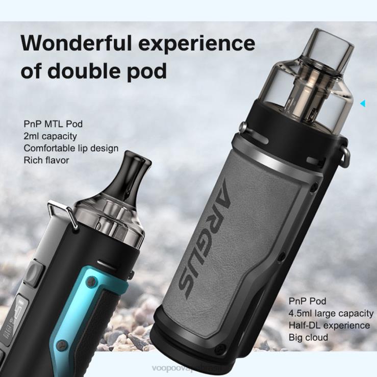 VOOPOO Vape Pod Brasil - VOOPOO ARGUS kit mod pod gasolina verde-prata TPN0V77