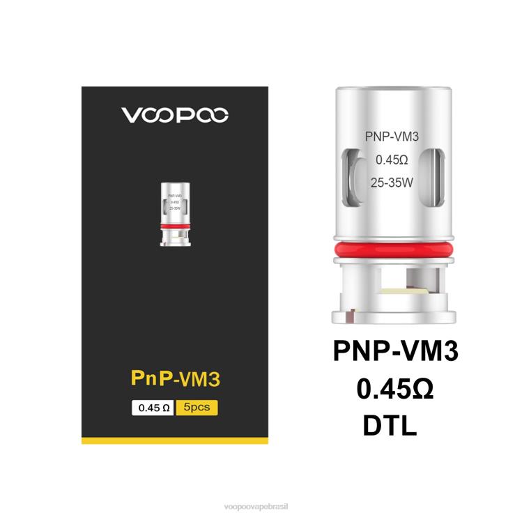 VOOPOO Vape Pod Brasil - VOOPOO PNP bobinas (5 unidades) pnp-vm3 TPN0V597