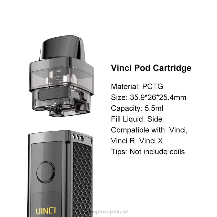 VOOPOO Vape Price - VOOPOO VINCI REPLACEMENT POD (2 unidades) preto TPN0V554
