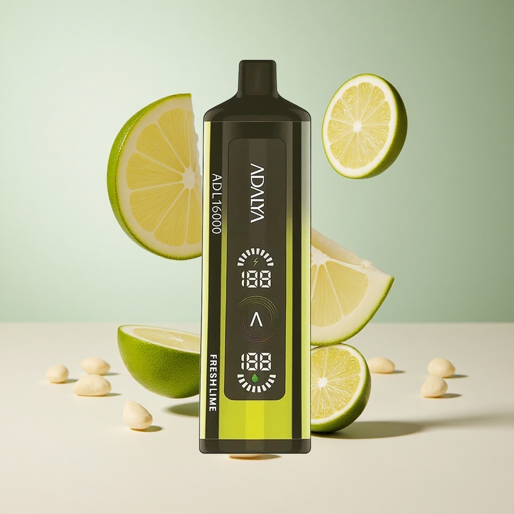 Limão Fresco Adalya ADL 16000 PRO Puffs Vape Descartável com Tela Digital e Bateria 1000 mAh