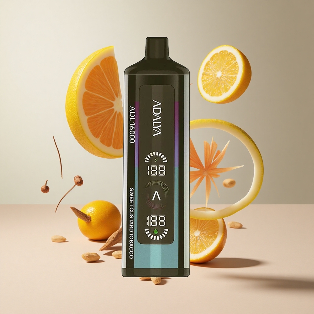 Tabaco Doce com Creme Adalya ADL PRO 16000 Bateria 1000 mAh USB-C Recarregável