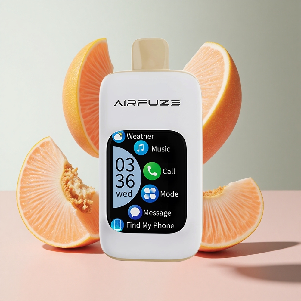 Pêssego Suculento AirFuze Smart Pro 40000 Puffs Bateria Recarregável 900mAh 20ML