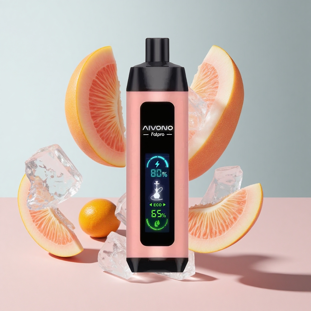 Pêssego Gelo Aivono AIM FATPRO 22000 Puffs 28ml E-líquido 600mah Recarregável