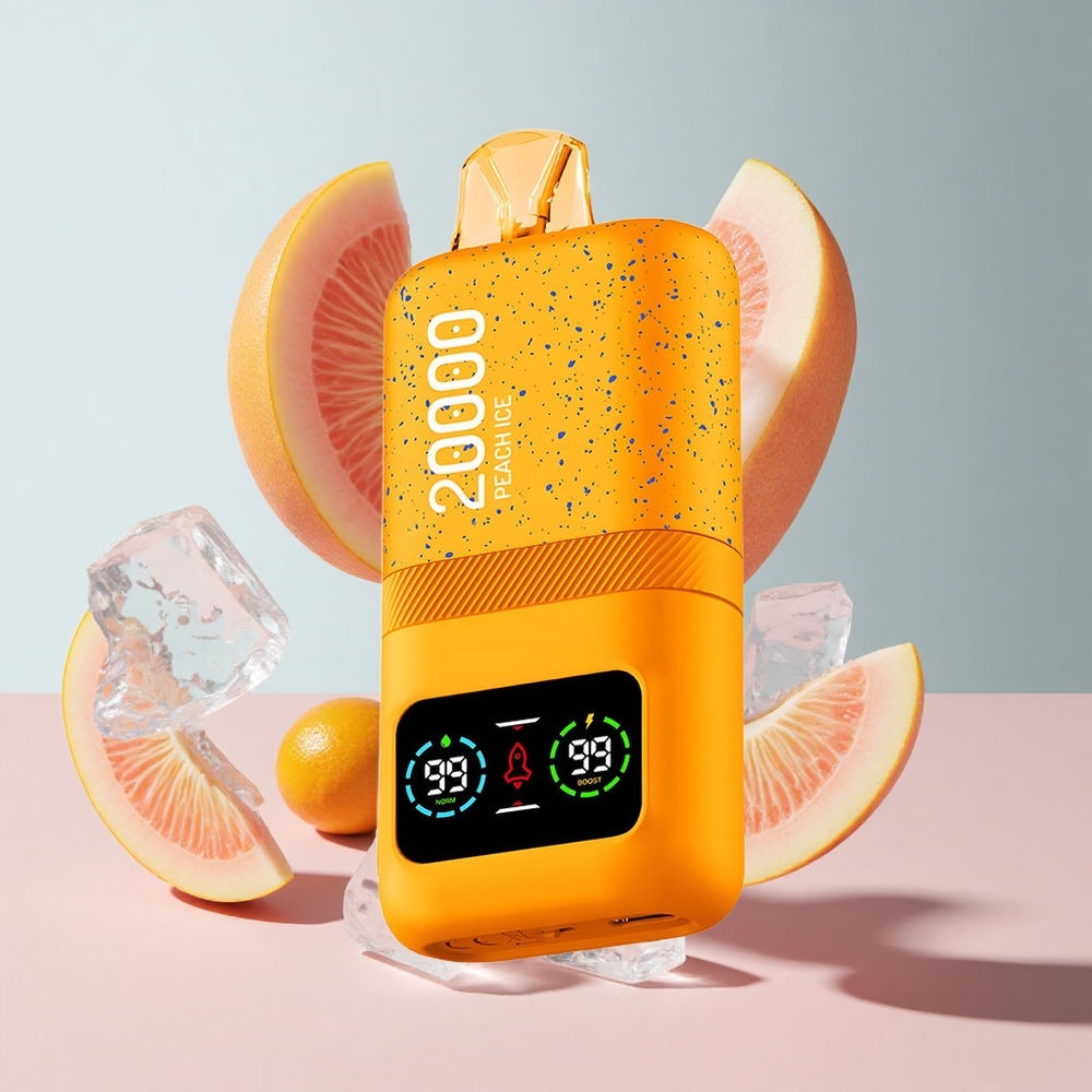 Pêssego Gelo Aivono AIM MAGIC 20000 Puffs Recarregável Tipo-C 26ml E-líquido