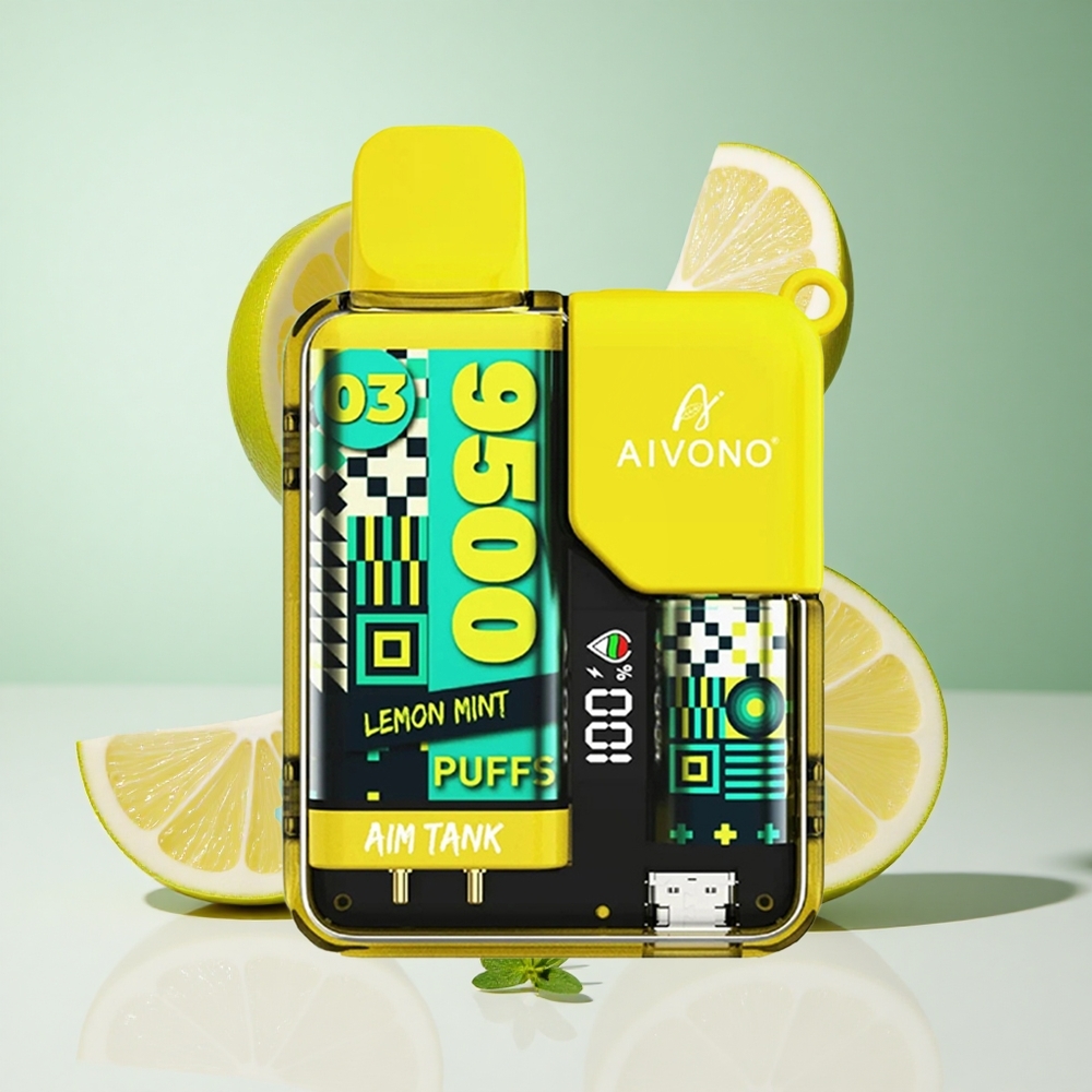 Limão Hortelã Aivono Aim-Tank 9500 Puffs 18ml Capacidade de Líquido 650mAh Bateria