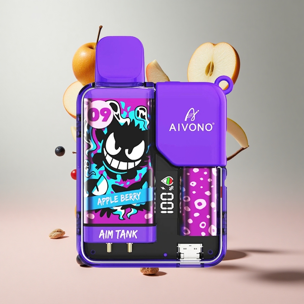 Maçã e Frutas Silvestres Aivono Aim Tank 9500 Puffs 18ml Capacidade de Líquido 650mAh Bateria