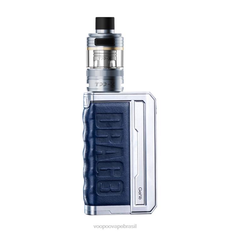 VOOPOO Vape Pod Brasil - VOOPOO DRAG 3 TPP X kit de modificação de caixa prata sonho azul TPN0V267