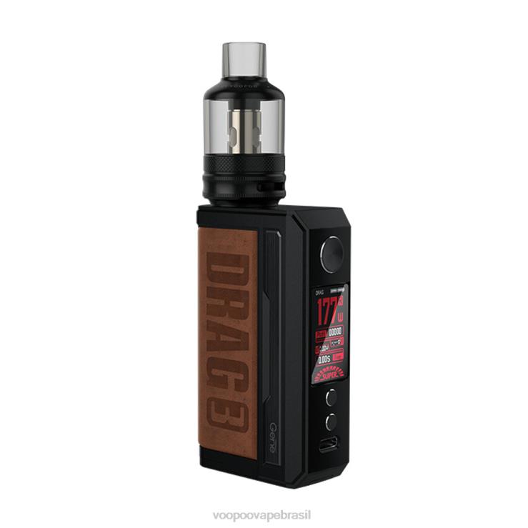 VOOPOO Vape Store - VOOPOO DRAG 3 kit de modificação de caixa marrom arenoso TPN0V250