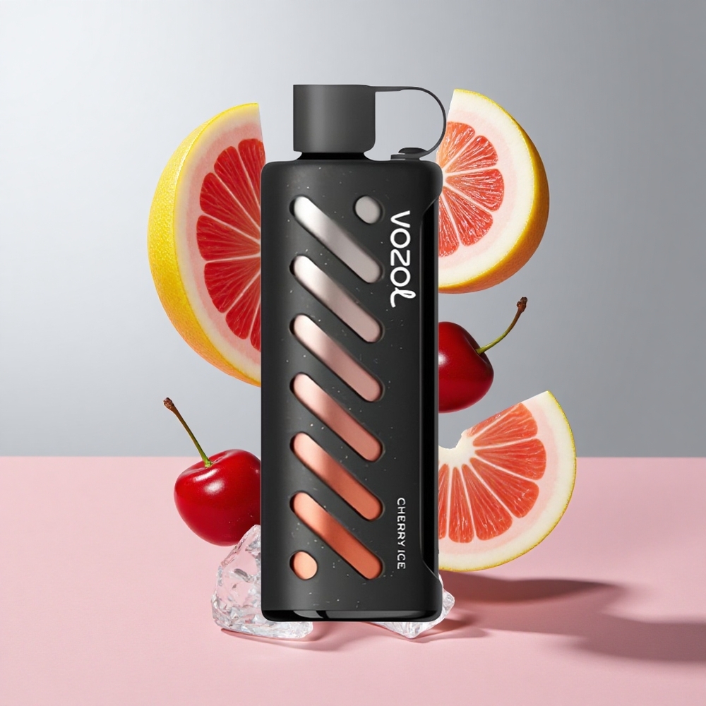 Cereja Gelo VOZOL Gear Shisha 25000 Puffs 30 Sabores Deliciosos Bateria 1000mAh