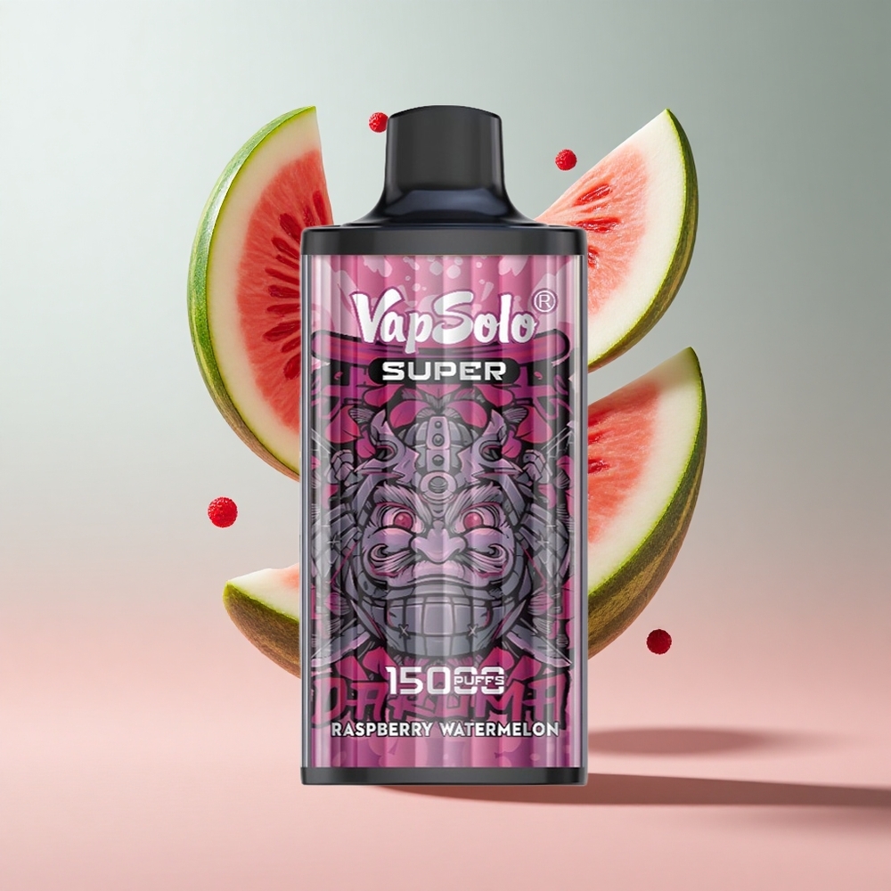 Framboesa Melancia Vapsolo Super 15000 Puffs 40ml E-Líquido 850mah