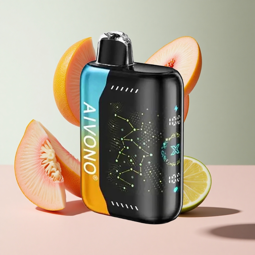 Framboesa Pêssego Lima Aivono AIM BOOM 25000 Puffs 28ml Capacidade Tipo-C Carregamento