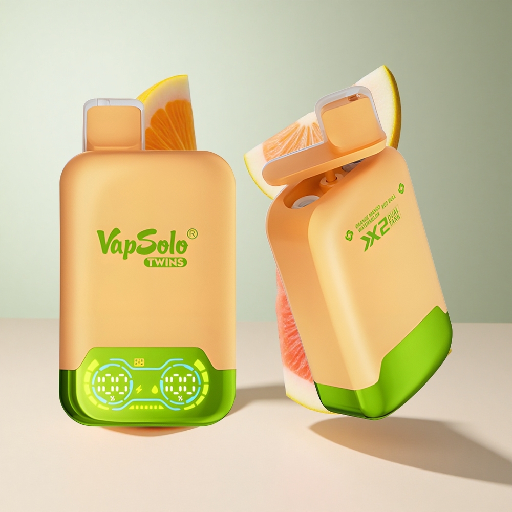 Laranja Manga Melancia Red Bull Vapsolo Twins 20000 Puffs 40 ml 2 Tanques