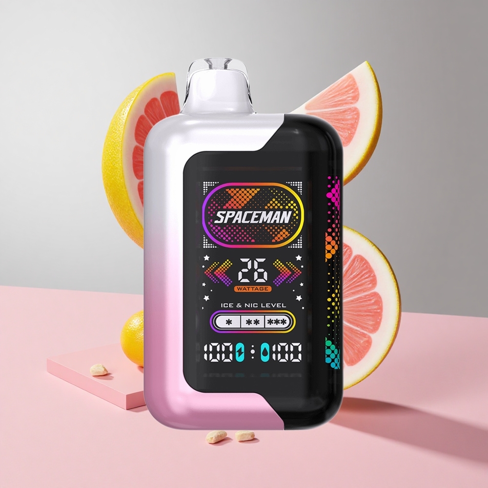 Limão Rosa SMOK SPACEMAN 40000 Puffs Bateria Integrada 1000mAh Tela LED 228