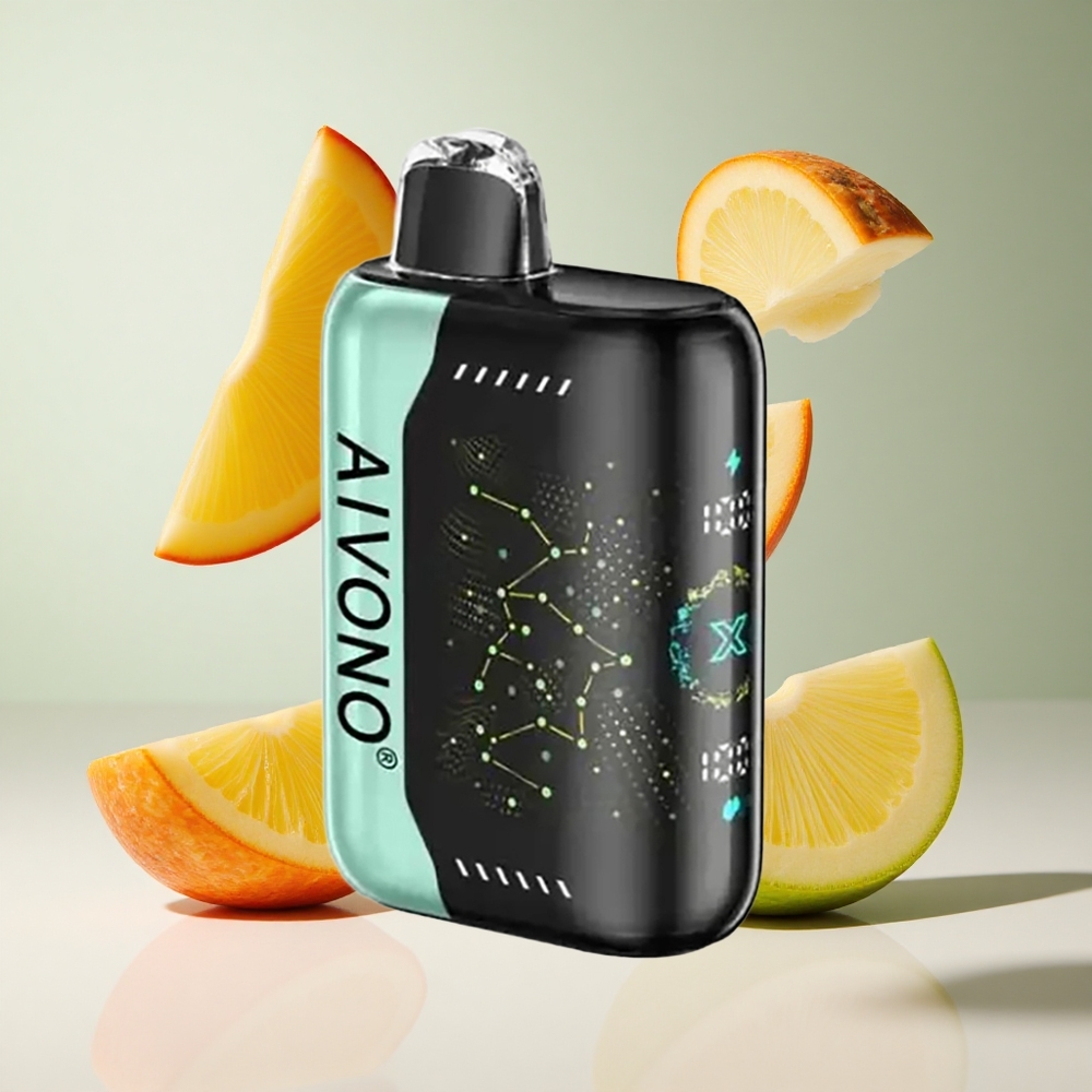 Manga Azedo Abacaxi Aivono AIM BOOM 25000 Puffs 28ml Capacidade Bateria 650mAh