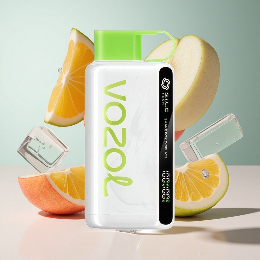 Maçã Azeda Gelo VOZOL STAR 9000/12000 Vape Descartável até 9000/1200O Puffs com 650mAh e 0/20/50mg/ml Nicotina