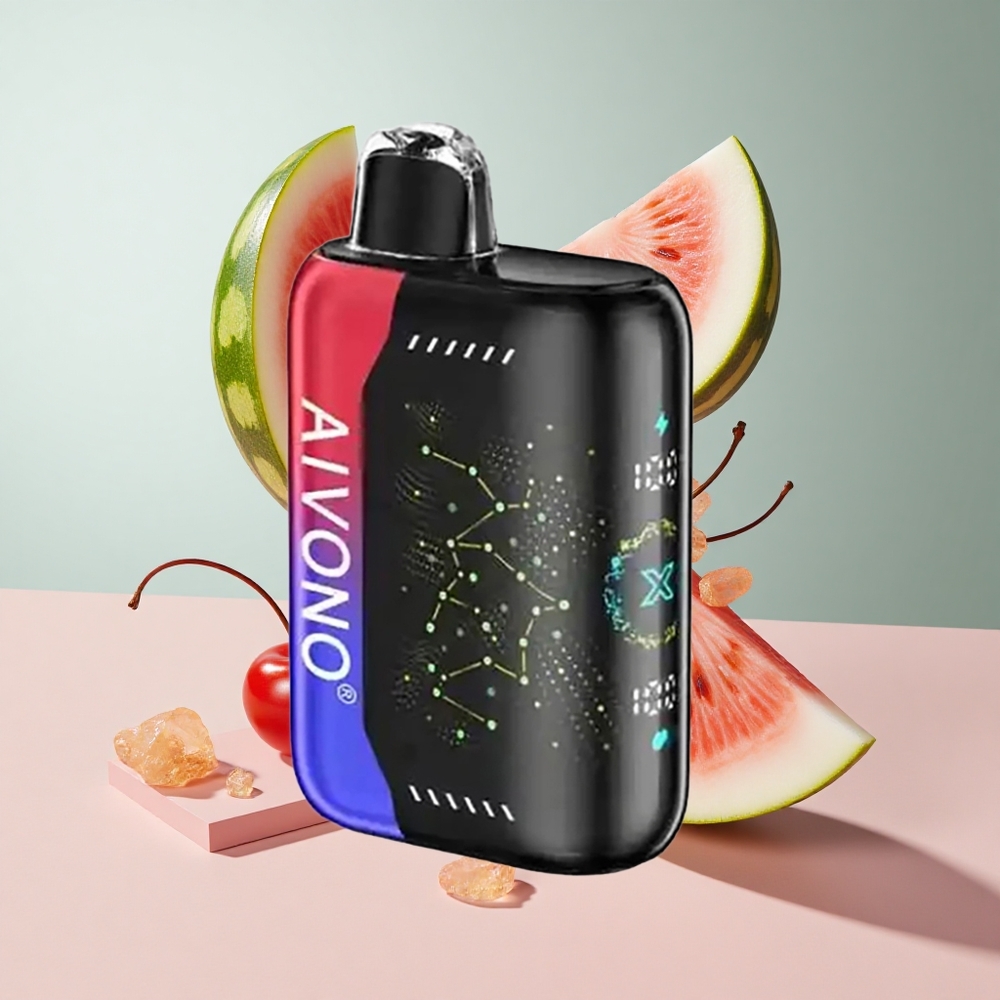 Melancia Gelada e Cereja Aivono AIM BOOM 25000 Puffs 28ml 650mAh