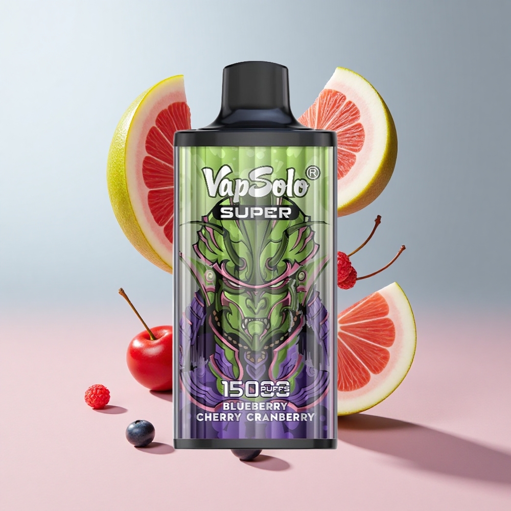 Mirtilo Cereja Cranberry Vapsolo Super 15000 Puffs 40ml E-Líquido 850mah Mesh Coil