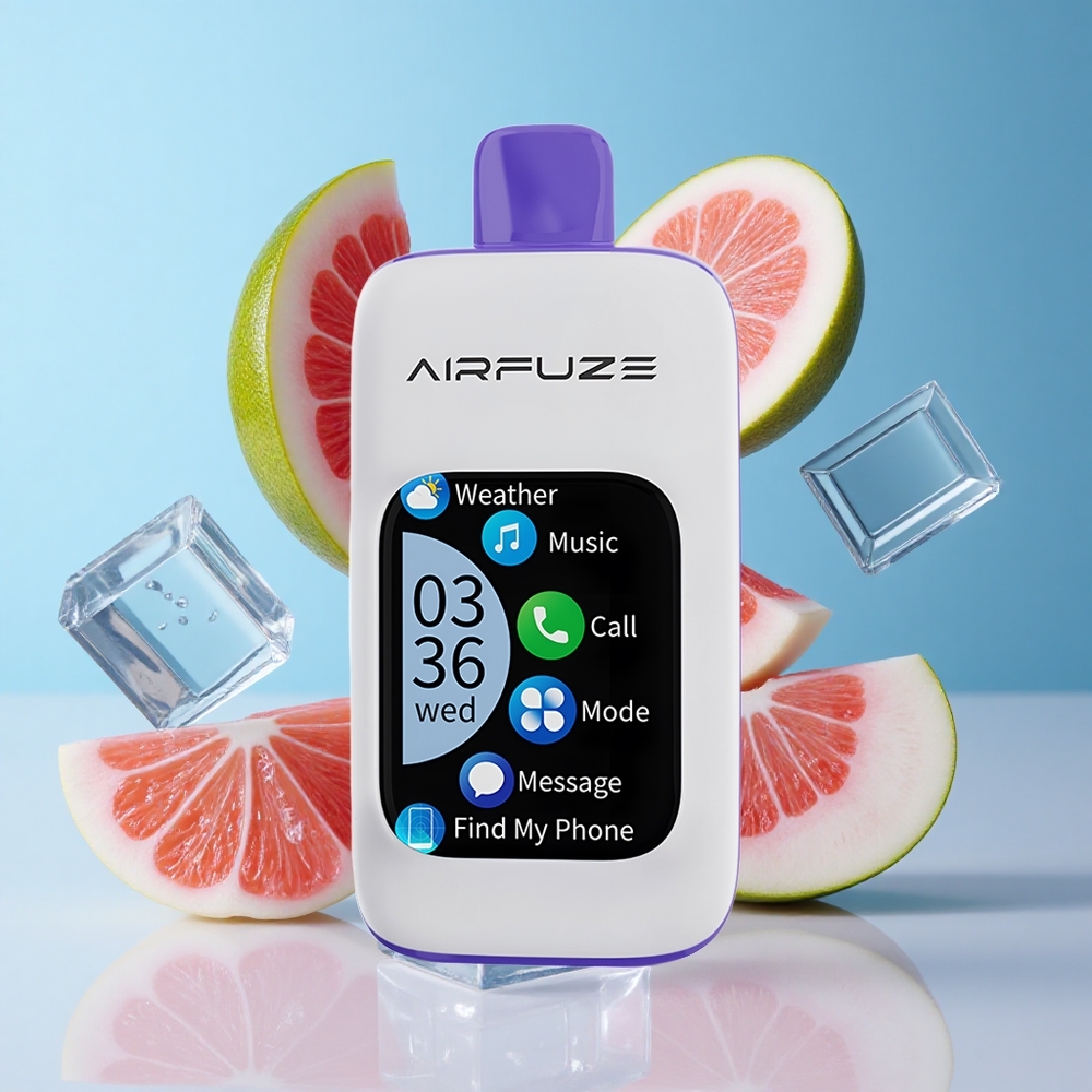 Mirtilo Framboesa Gelo AirFuze Smart 30000 Puffs Pod Descartável Tela sensível 5 Nicotina